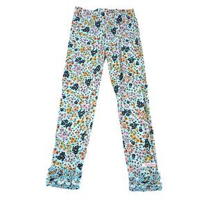 RuffleButts Floral Ruffle Pants Girls  Size 6/7 Cotton Blend 4158